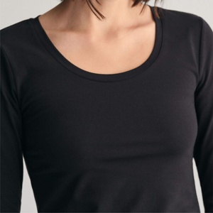 Soft Touch <b>Womens</b> Long Sleeve <b>Thermal</b> <b>Top</b> Lightweight Merino Wool Pullover Custom Logo Workout Shirt for Outdoor Activities - Product Image 5