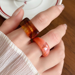 Wholesale Customized Best Quality Handcrafted High Polished Beautiful Colorful Fashion <b>Resin</b> Ring - Product Image 5