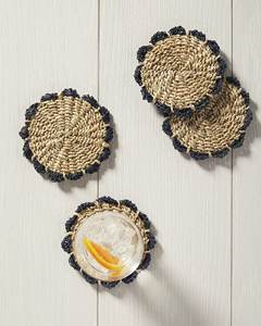 Natural Charm Seagrass <b>Coasters</b> with Holder Set <b>Coasters</b> <b>for</b> <b>Drinks</b> in Restaurant Hotel Home Party - Product Image 6