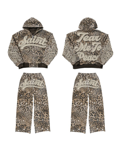 Nuevo Chándal Informal de Invierno Personalizado con Capucha y Cremallera, Pantalones Deportivos Holgados para Hombre con Logotipo Serigrafiado, 100% Algodón - Product Image 3