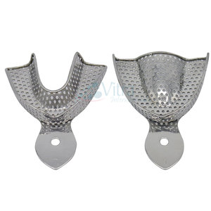 Plateau d'empreinte dentaire de haute qualité, supérieur et inférieur, en acier inoxydable, instruments CE - Product Image 3