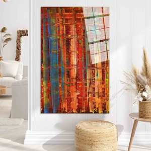 Impresión en Vidrio Templado Abstracta de Gerhard Richter: Lienzo Artístico Vibrante para el Hogar, ARTE EN VIDRIO TEMPERADO - Product Image 1