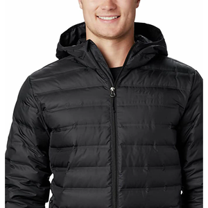Veste d'hiver matelassée personnalisée pour homme, décontractée, imperméable, en toile et polyester, avec capuche, fermeture éclair, grande taille - Product Image 3