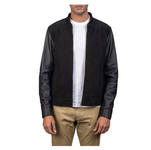 Chaqueta Bomber de Alta Calidad Personalizada al por Mayor para Hombre, Estilo Urbano, Oversize, con Mangas de Cuero, para Universidad y Escuela - Product Image 4