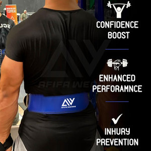Professional AFIFA WEARS Unisex Lightweight Cowhide Leather Non-Slip Weightlifting <b>Belt</b> High Quality Custom Logo Customizable - Product Image 2