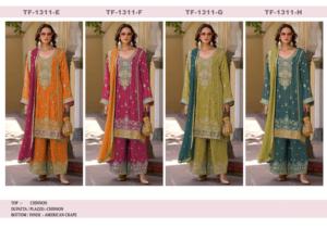 Trabajo de bordado de Material de Georgette de estilo pakistaní indio Salwar Kameez con gasa con trabajo de bordado pesado Naznin Dupatta - Product Image 2
