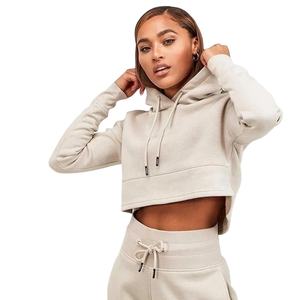 100% Cotton Fleece Women Hoodies Sweatshirt <b>Cropped</b> <b>Top</b> Jogger Set extra Large Womens Hoodie - Product Image 1