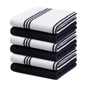 Nouveautés : Serviettes de table et de cuisine modernes, douces, brodées, 100% coton biologique GOTS, blanc pur, pour hôtels et mariages, vente en gros - Product Image 4