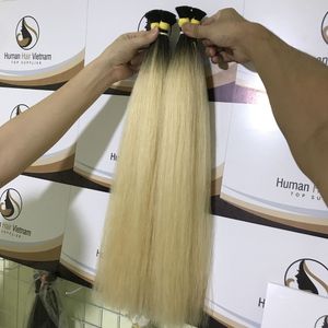 Mechones de pelo humano de alta calidad, cabello virgen, cutícula, Natural, liso, ombré, doble estiramiento, venta al por mayor - Product Image 6