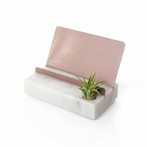 Tarjetero rectangular de mármol con diseño atemporal de latón, soporte para tarjetas de visita, decoración de fiesta con calidad duradera - Product Image 2