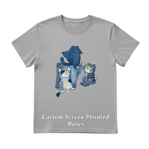 T-Shirt Unisex 210GSM 100% Cotone, Abbigliamento Casual Oversize con Stampa Personalizzata di Rose, Taglia 2XL, Stampa DTG con Caratteristiche Termiche - Product Image 2