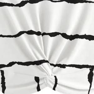 Best Manufacturer's Customized Logo Women's Crop Top Shirt Comfortable Two Tone Black & <b>White</b> Outfit High Quality Material - Product Image 3