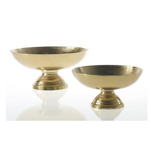 Bol sur piédestal en laiton vintage, support décoratif pour fruits et desserts, centre de table moderne pour la maison, décoration de fête de mariage, style d'hôtel - Product Image 4