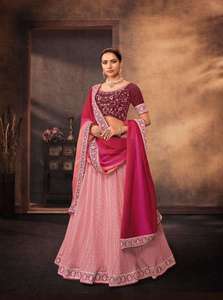 2022ออกแบบใหม่ lehenga choli ที่มีคุณภาพที่ดีที่สุดเทศกาลงานแต่งงานปาร์ตี้สวมใส่ใหม่ล่าสุดล่าสุดผ้าตาข่ายเย็บปักถักร้อยลำดับงานสมัยใหม่ - Product Image 5