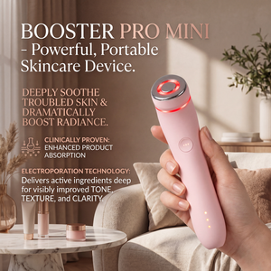 Dropshipping (1 pièce, emballage personnalisé avec logo) Mini Booster Pro rose, appareil de rajeunissement de la peau du visage à micro-courant, outil de beauté portable - Product Image 4