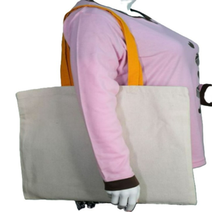 Sac fourre-tout surdimensionné en coton biologique 100% personnalisé avec logo imprimé tendance, réutilisable, écologique, fermeture à bouton et à glissière - Product Image 6