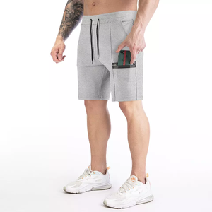 กางเกงวิ่งขาสั้นน้ำหนักเบา ระบายอากาศได้ดี แห้งเร็ว สำหรับผู้ชาย ผ้าฝ้าย/โพลีเอสเตอร์คุณภาพสูง ลายเรียบ ปรับแต่งได้ - Product Image 3