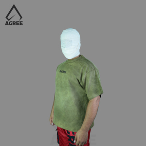 AGREE SPORTS 100% Coton Délavé à l'Acide Logo Brodé Personnalisé Style Vintage Anti-Plis Tricot Lourd Grande Taille Homme - Product Image 4
