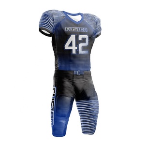 Uniforme de Fútbol Americano Personalizado por Sublimación con Mangas Cortas y Diseño Impreso, 100% Poliéster, MOQ Bajo, Tallas Personalizables - Product Image 1