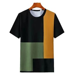 2025 hombres seda hielo manga corta velocidad seco verano estilo coreano Slim Fit cuello redondo Camiseta nueva moda cuadrado media manga - Product Image 5