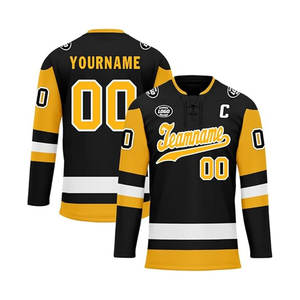 Camiseta de hockey sobre hielo personalizable para hombre personalizada con nombre y número Servicio OEM para camiseta de uniforme de equipo - Product Image 5