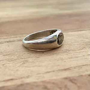 Bague Quartz fumé en argent sterling faite à la main bijoux en pierres précieuses naturelles cadeau élégant pour les femmes - Product Image 4