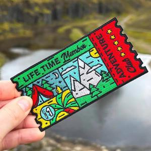 Custom Shape Badges <b>Applique</b> <b>Fabric</b> Factory Custom Embroidered Cartoon Design Patch for Jackets TShirts Hats-Heart Flower Shape - Product Image 5