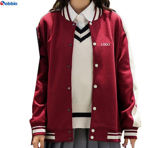 Veste de baseball varsity personnalisée de haute qualité à la vente chaude, veste varsity tricotée pour femmes, broderie épaisse, imprimée - Product Image 3