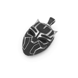 Colgante de Plata de Ley 925 con Forma de Máscara de Pantera Negra para Hombre, Estilo Hip Hop, con Moissanita Brillante Personalizada, Ideal para Regalo o Fiesta - Product Image 2