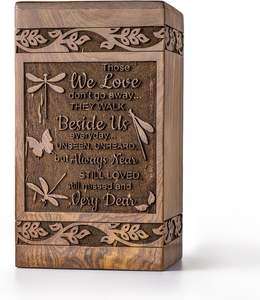 วิธีแห่งสวรรค์โกศเผาด้วยไม้สำหรับขี้เถ้าของมนุษย์น้ำหนัก250ปอนด์-ตกแต่งงานศพฝังศพสำหรับผู้ใหญ่เพศหญิงและผู้ชาย - Product Image 1