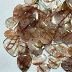 พลอยควอตซ์สีแดงธรรมชาติทรงรีแบบแฮมามอยด์  แบบหลวม  ขนาดอิสระ  สำหรับขายส่ง - Product Image 3