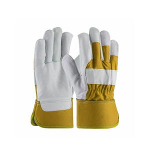 2025n Gants de travail en cuir résistants à la chaleur personnalisés et robustes Gants de travail semi-cuir de sécurité industrielle à bas prix - Product Image 2