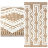 Tapis géométrique moderne en jute, best-seller, rectangulaire, antidérapant, tissage plat, décoration de salon