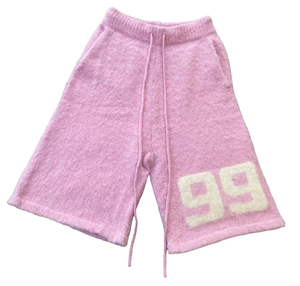 Colección Invierno 2026, Shorts de Mohair para Mujer, Diseño Personalizado, Tejido Grueso, 100% Material Cálido con Decoración de Piel - Product Image 3