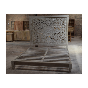 Ensemble de lit tête de lit sculptée en bois moderne en vrac prix de gros pour vivre meubles d'intérieur vente en gros - Product Image 6