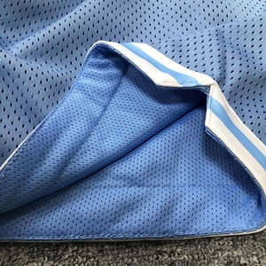 กางเกงขาสั้นกีฬาสไตล์สตรีทปรับแต่งได้สีฟ้าระบายอากาศได้ดีบาสเก็ตบอลถักไซส์ใหญ่เอวกลางยางยืดมีดีไซน์พิมพ์ลาย - Product Image 6