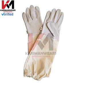 Gants d'apiculture américains respirants, longs, en cuir, paume protectrice, gants de travail de sécurité, gants de protection en peau de mouton pour apiculteurs - Product Image 3