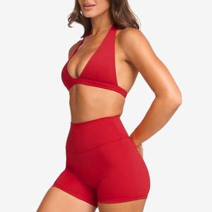 Sujetadores deportivos de talla grande sin costuras para Fitness, espalda cruzada, cuello redondo, tiras, entrenamiento, Yoga, sujetador, transpirable, acolchado, Spandex, estilo Simple - Product Image 5