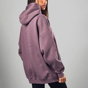 100% coton 400 GSM couleur unie poids lourd à capuche femmes sweats à capuche personnalisé broderie Logo respirant Hip Hop sweat - Product Image 5