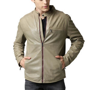 Hot Selling New Fashion Men's Winter <b>Jacket</b> Cow Skin Leather Stand Collar <b>Waterproof</b> Breathable Windproof <b>Thin</b> Thickness - Product Image 1