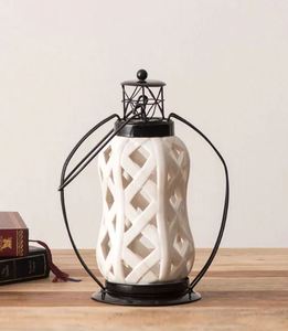 New Handmade Metal <b>Lantern</b> Tea-<b>Light</b> Holder in White for <b>Indoor</b> and Outdoor Home Decor and Festival Lighting <b>Lanterns</b> - Product Image 3