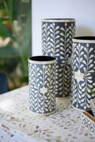 Vases à fleurs modernes écologiques en bois avec incrustations florales, pots décoratifs d'intérieur en métal de style arabe, meilleurs pots pour plantes vertes