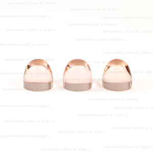 Excellente pêche naturelle Morganite Quartz lisse 9x10mm forme de balle bijoux en pierres précieuses en vrac Cabochon calibré faisant en gros - Product Image 2