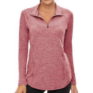 Meilleur sweat col montant manches longues polyester tissu tenue décontracté anti-rides respirant sweat-shirt et sweats à capuche pour femme - Product Image 1