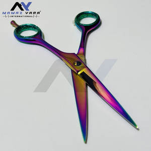 Rainbow Finish Barber Professional Cutting Grooming <b>Hair</b> <b>Scissors</b> High Carbon Stainless Razor Edge <b>Hair</b> Cutting <b>Scissors</b> Salon - Product Image 4