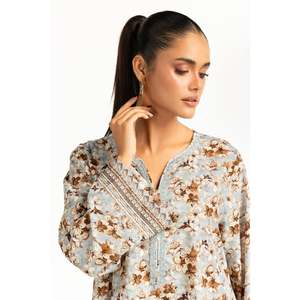 Conjunto de Dos Piezas para Mujer, Estampado Floral Azul Cielo, para Primavera/Verano, Tallas XS a 3XL, Ideal para la Oficina - Product Image 4