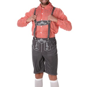 Lederhosen Tradicionales Bávaros Alemanes de Cintura Alta y Frente Plano, Tallas Grandes para Hombres, Mujeres y Niñas, Colección de Verano, Precio Bajo al por Mayor - Product Image 3