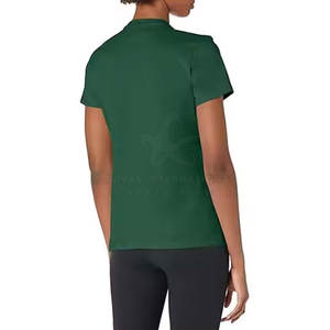 เสื้อยืดแขนสั้นผ้าฝ้ายสำหรับผู้หญิงพิมพ์โลโก้ที่กำหนดเองเสื้อถักแฟชั่นฤดูร้อน - Product Image 2