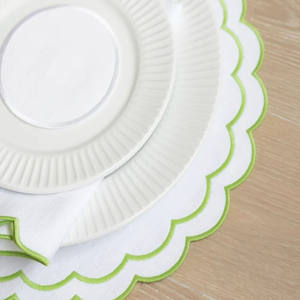 100% Cotton Dinner Best Sale Resort Hotel Tablemats Reusable High Quality Embroidered Double Border Machine Washable <b>Placemats</b> - Product Image 4