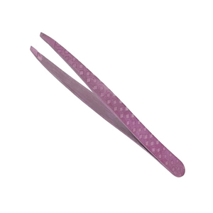 Pinces à épiler pour sourcils de couleur rose, revêtement papier, pointe inclinée, outils de maquillage pour sourcils, pour usage domestique et en salon - Product Image 2